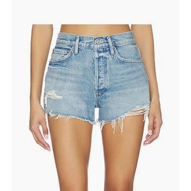 AGOLDE High Rise Parker Cutoff Jean Denim Shorts Blue 31 / 12