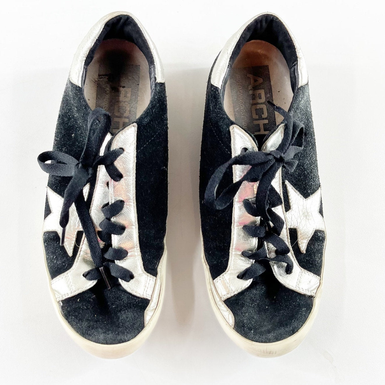 Golden Goose Archive Suede Deluxe Superstar Sneakers Black Silver 8