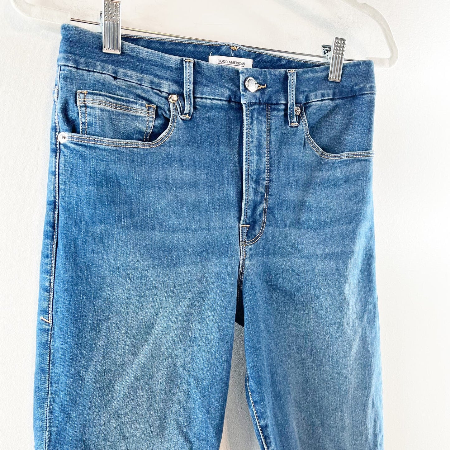 Good American Good Waist High Rise Crop Skinny Jeans Blue 28 / 6