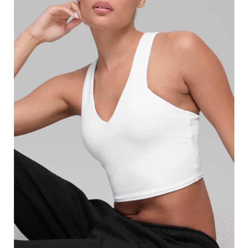 Alo Airbrush Real Bra Tank Top White Small