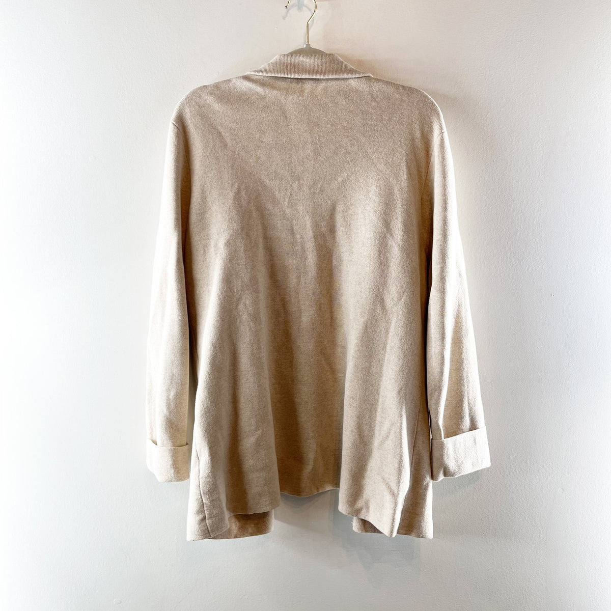 J. Crew Schoolboy Cotton Knit Sweater Blazer Jacket Tan Beige XL