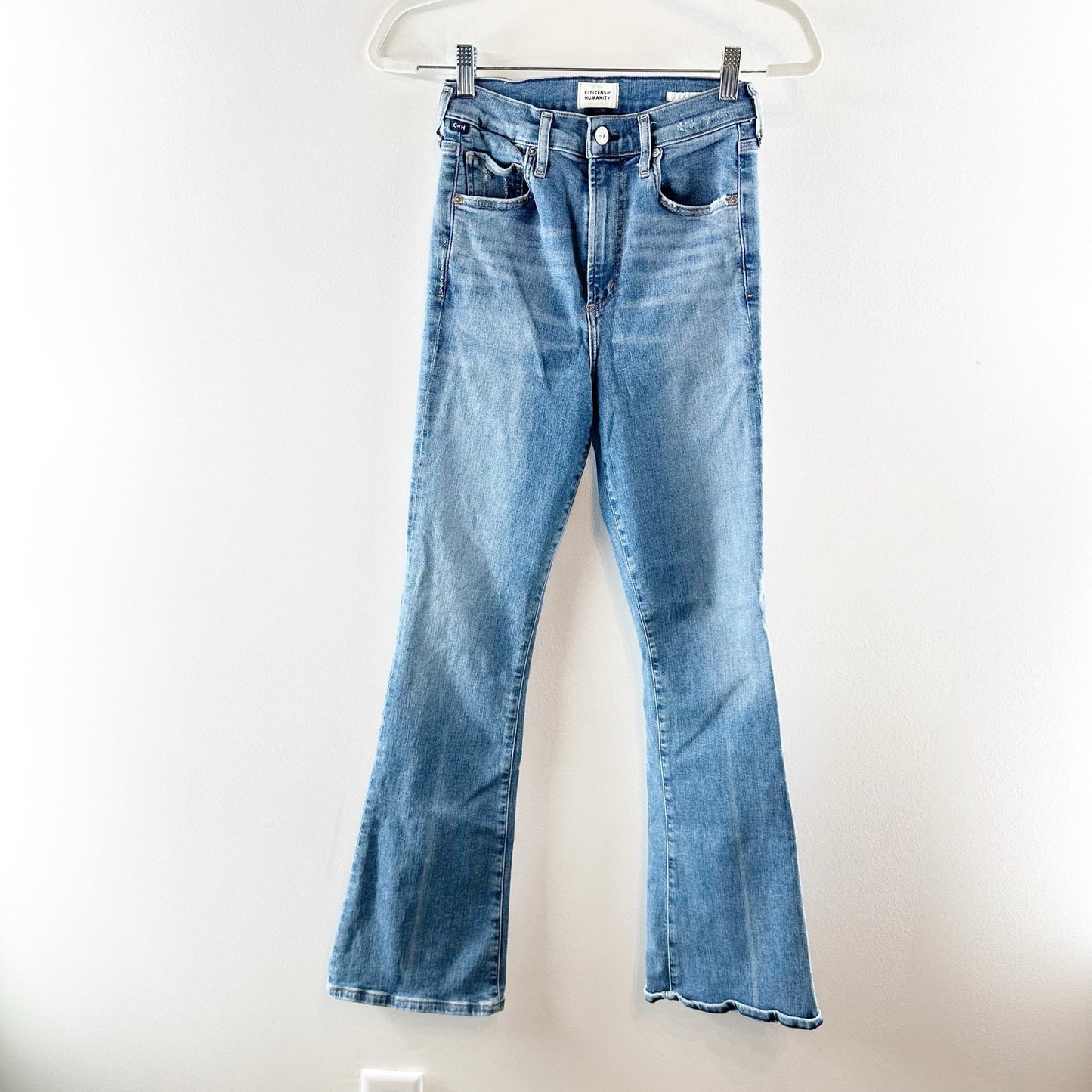 Citizens Of Humanity Lilah Cotton Blend High Waisted Denim Bootcut Jeans Opal 26