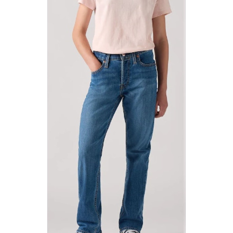 Levi's Original 501 100% Cotton Mid Rise Button Fly Denim Straight Jeans Blue 25