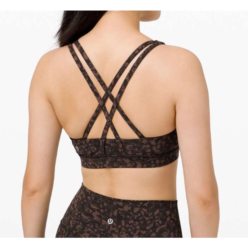 Lululemon Energy Bra Medium Support B–D Cup Wild Thing Camo Brown Earth Multi 6