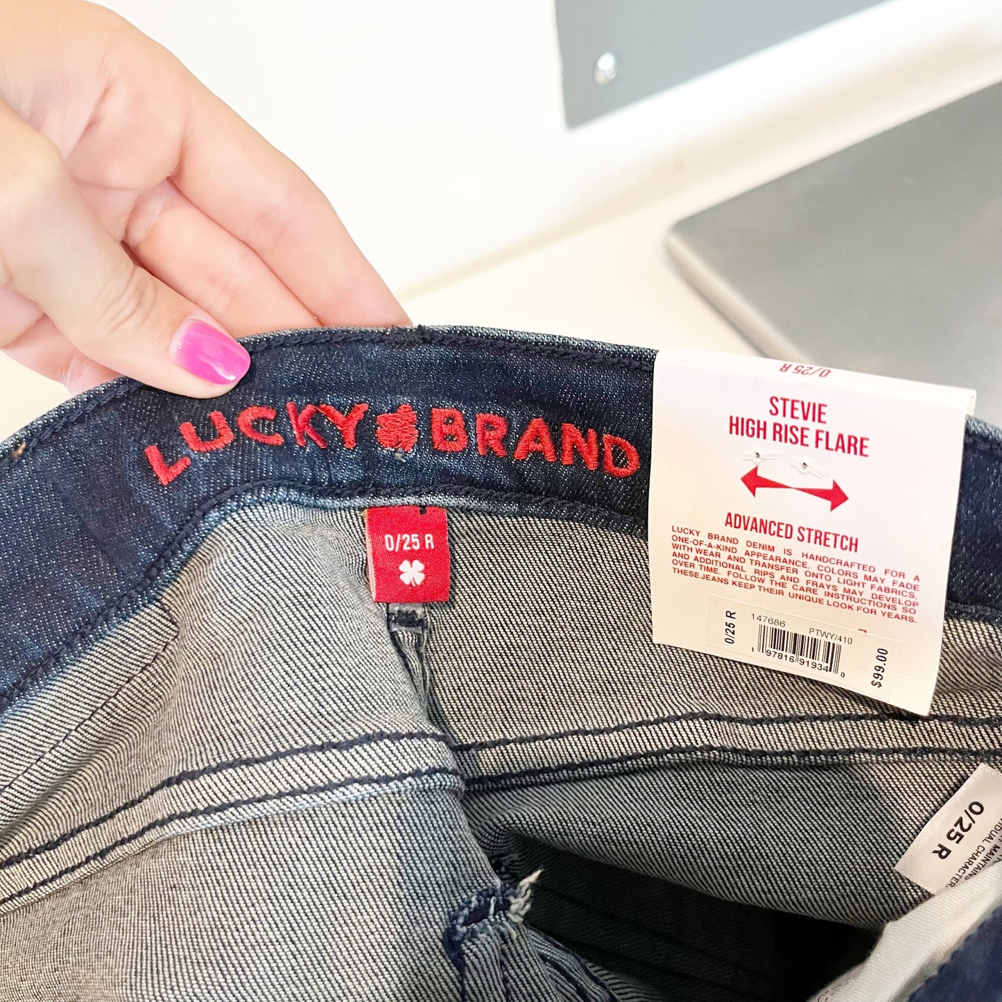 Lucky Brand Stevie High-Rise Denim Flare Jeans Part Ways Blue 0 / 25