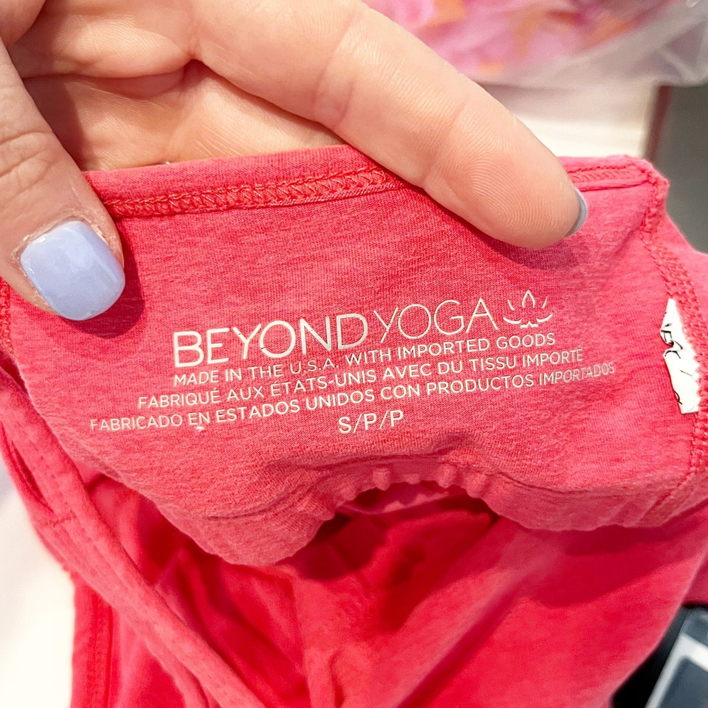 Beyond Yoga Spacedye Slim Racerback Tank Pink Small