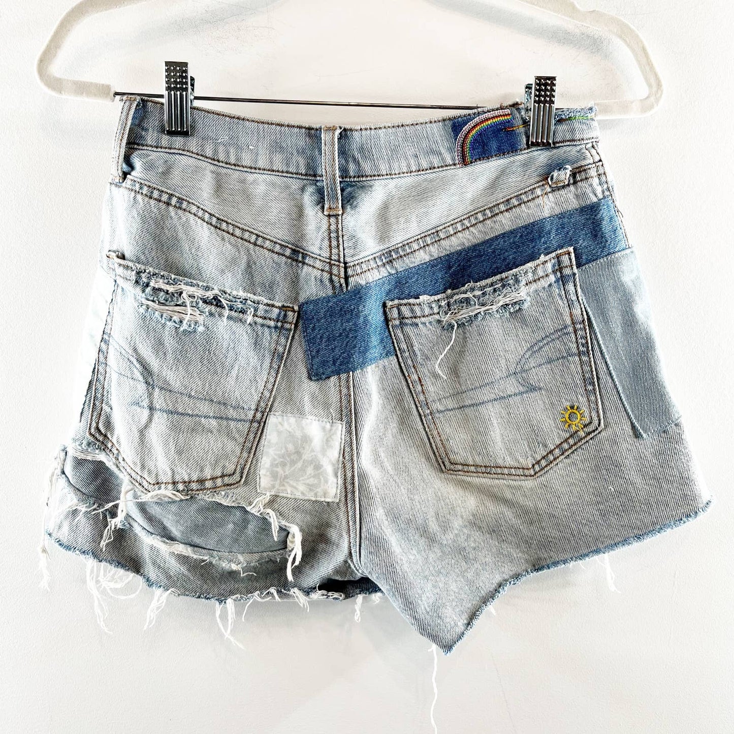 American Eagle Outfitters Highest Rise 90's Distressed Boyfriend Short Blue 2