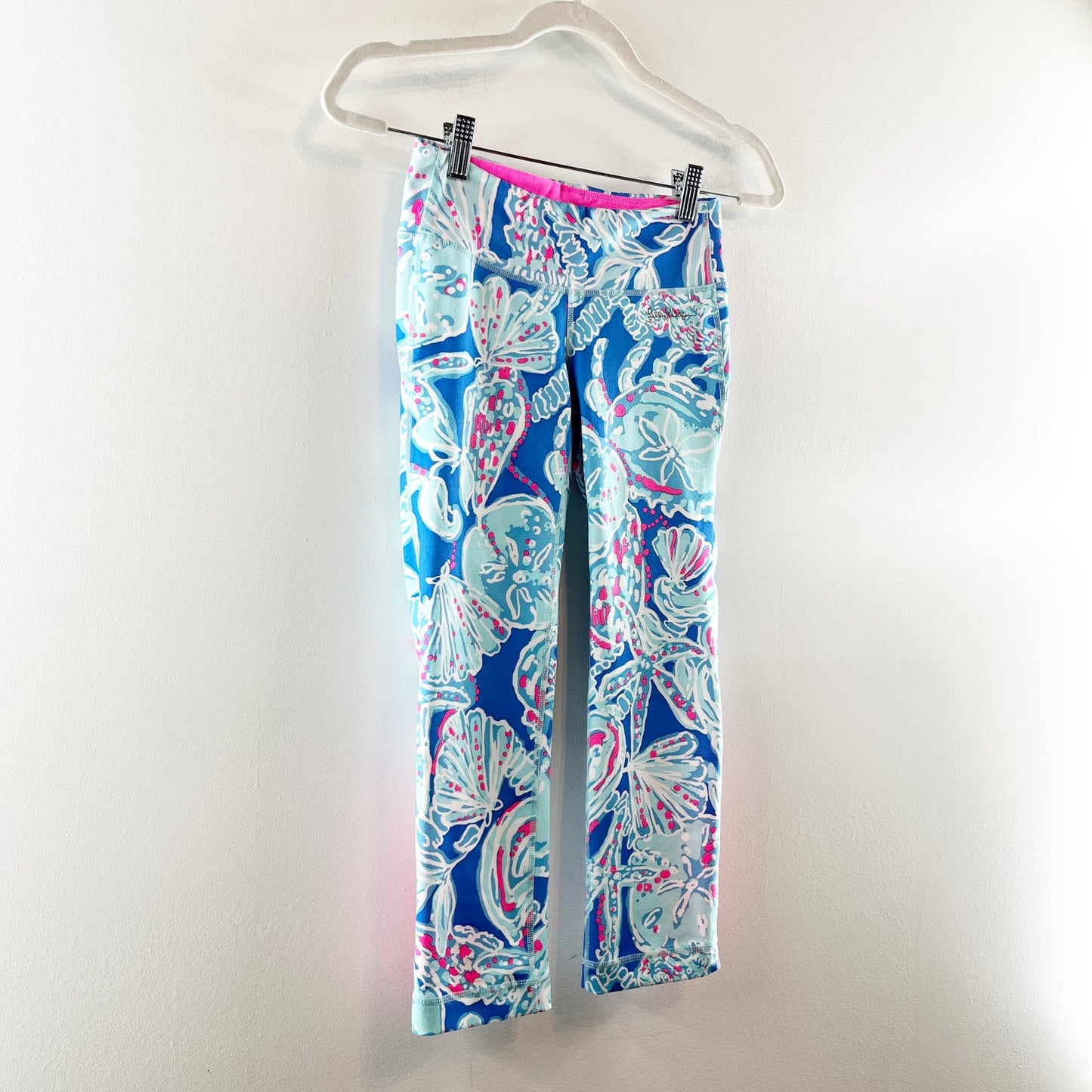 Lilly Pulitzer Weekender Luxletic Cropped Capri Leggings Blue XS