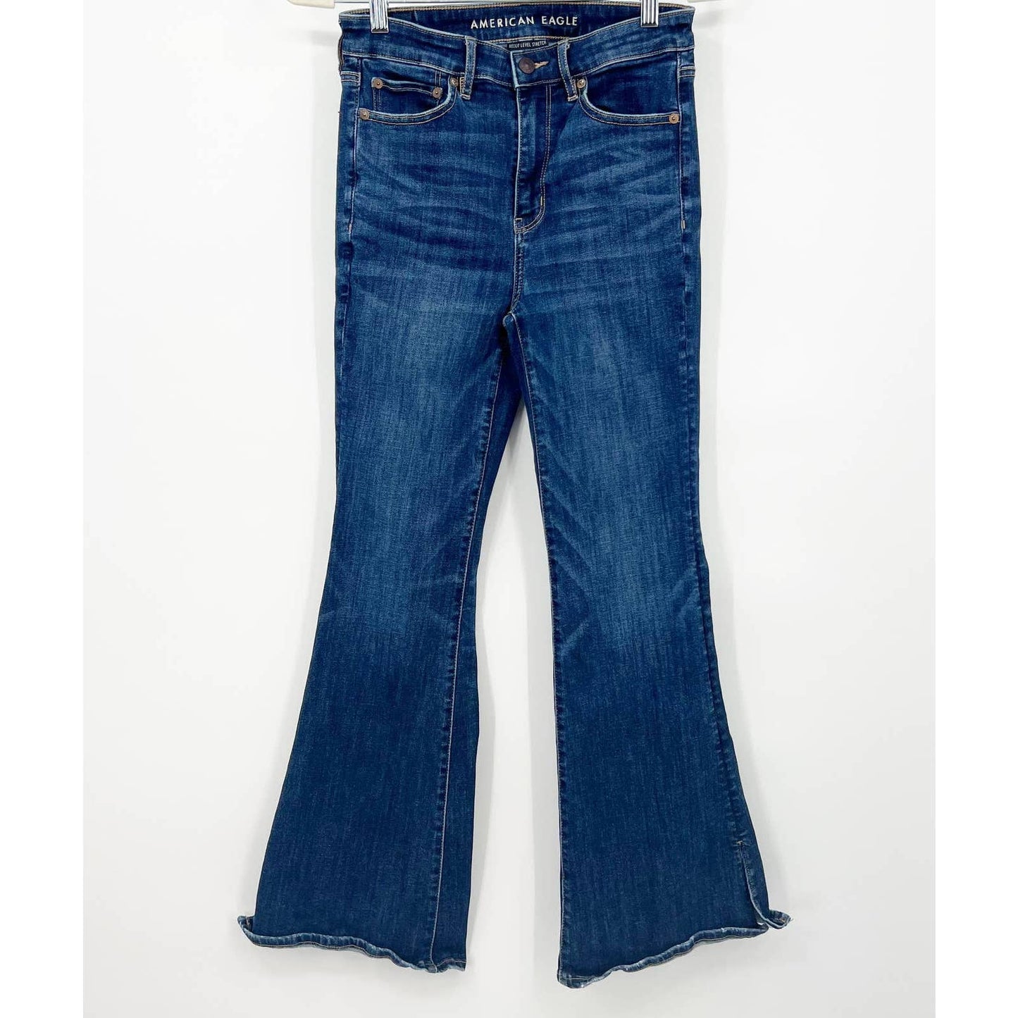 American Eagle Super Hi Rise Flare Jeans Blue 6