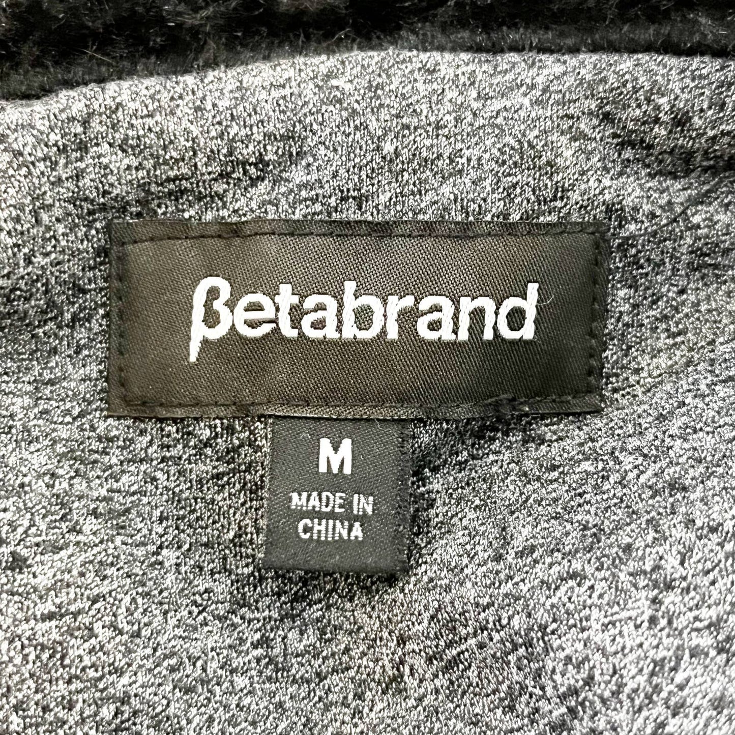 Betabrand Knockout Travel Faux Fur Long Sleeve Zip Up Hoodie Jacket Gray Medium