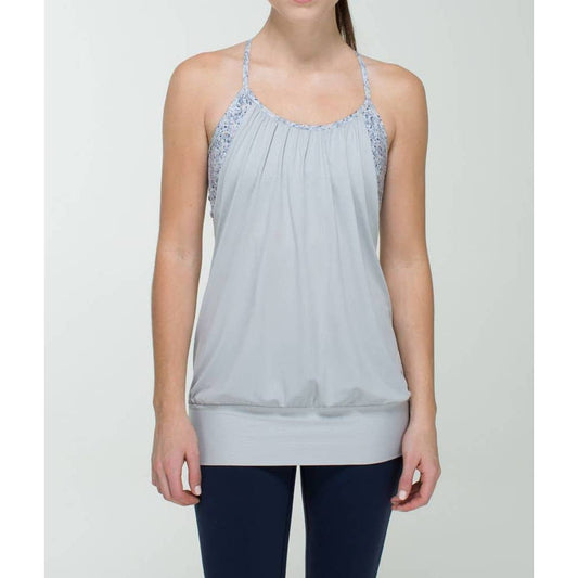 Lululemon Athletica No Limits Tank Silver Spoon Petite Fleur Silver Spoon 4