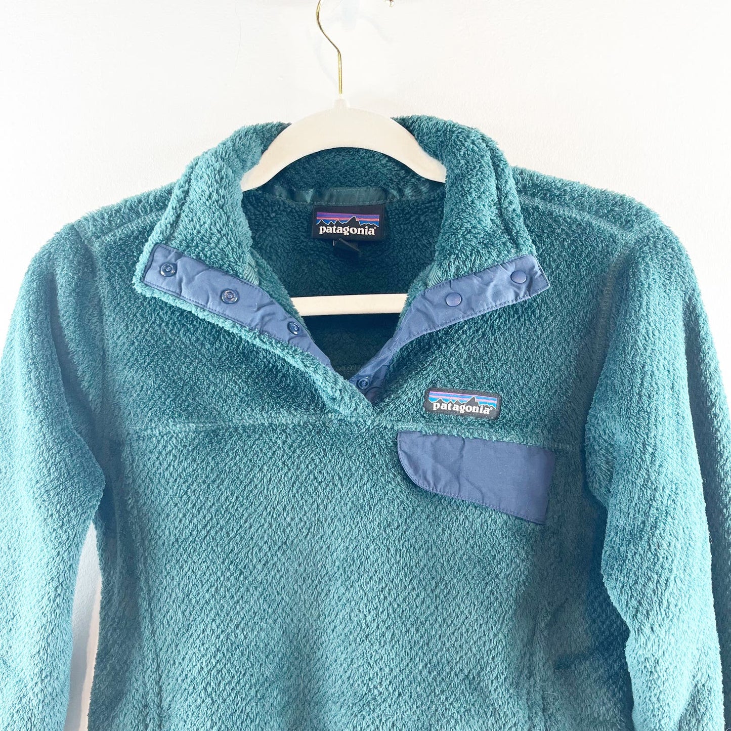 Patagonia Synchilla T Snap Pullover Fleece Jacket Green XS