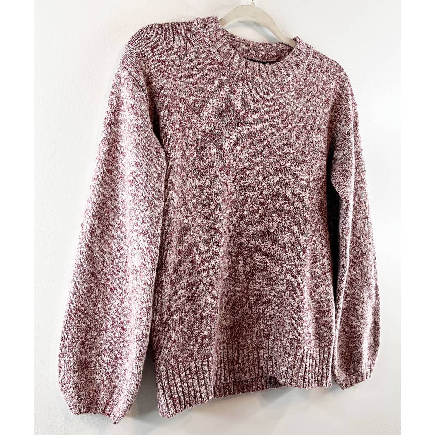 J. Crew Puff Sleeve Crewneck Pullover Long Sleeve Sweater Red XS
