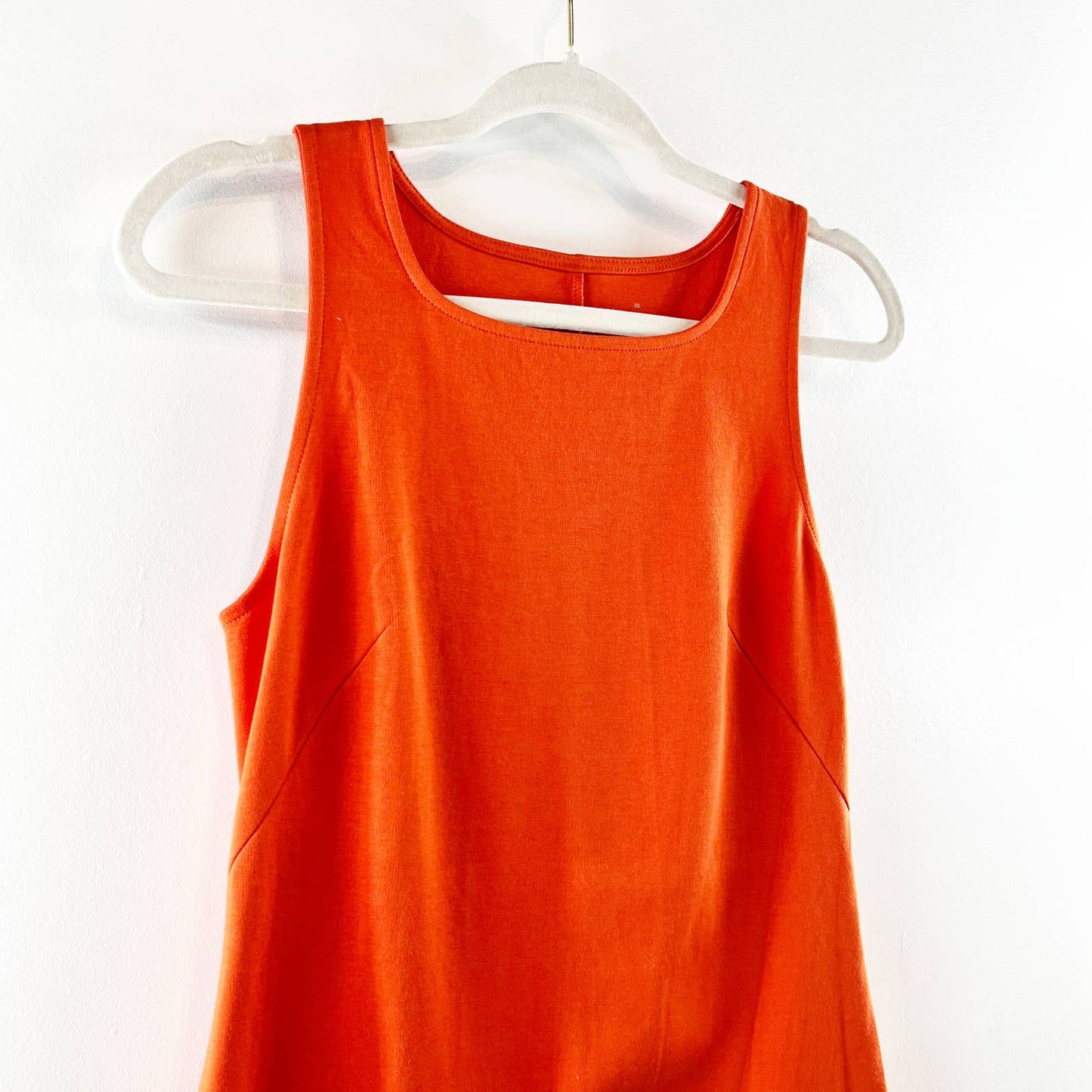 Everlane Party of One Cotton Knit Sleeveless Shift Mini Dress Orange XS NWT