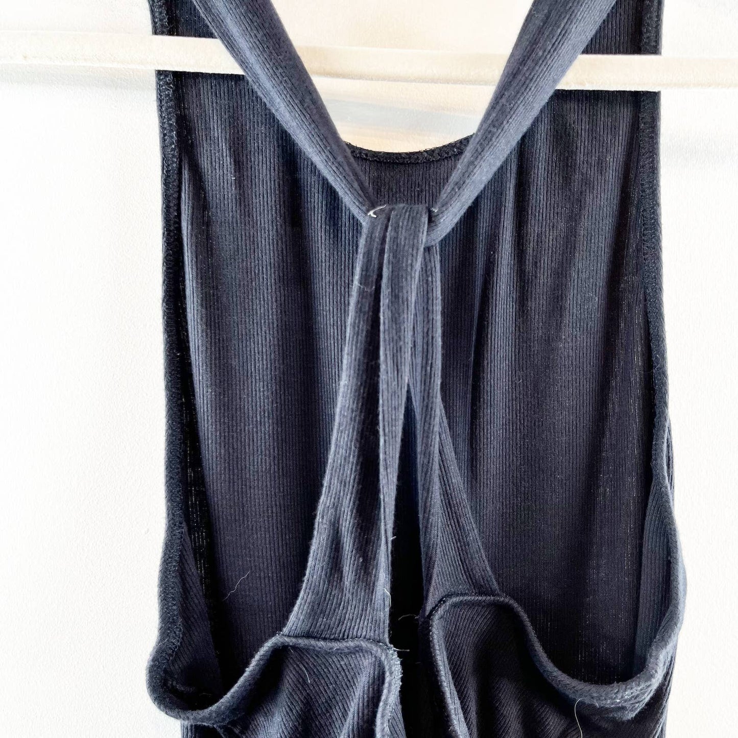 Free People Up and Around Racerback Tank Bodysuit Black Small