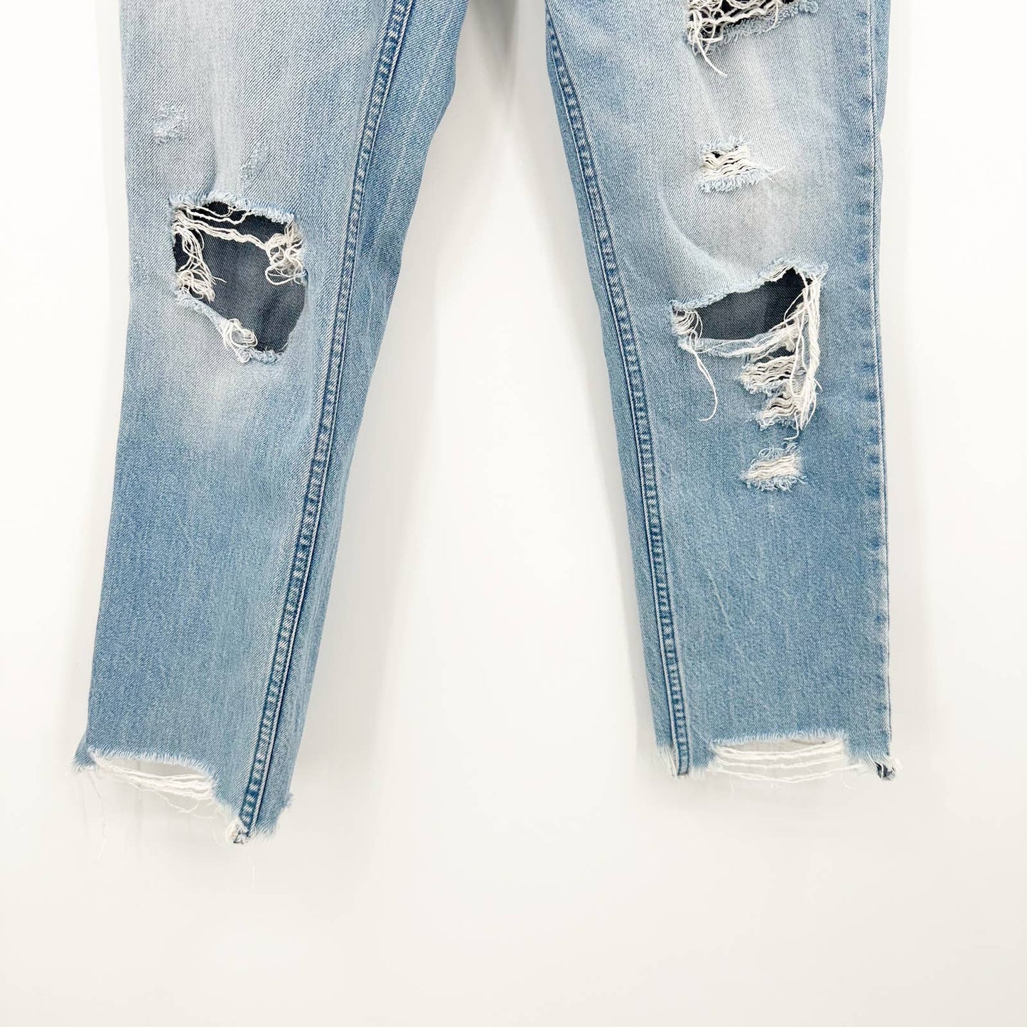Abercrombie & Fitch Annie Girlfriend High Rise Distressed Jeans 2