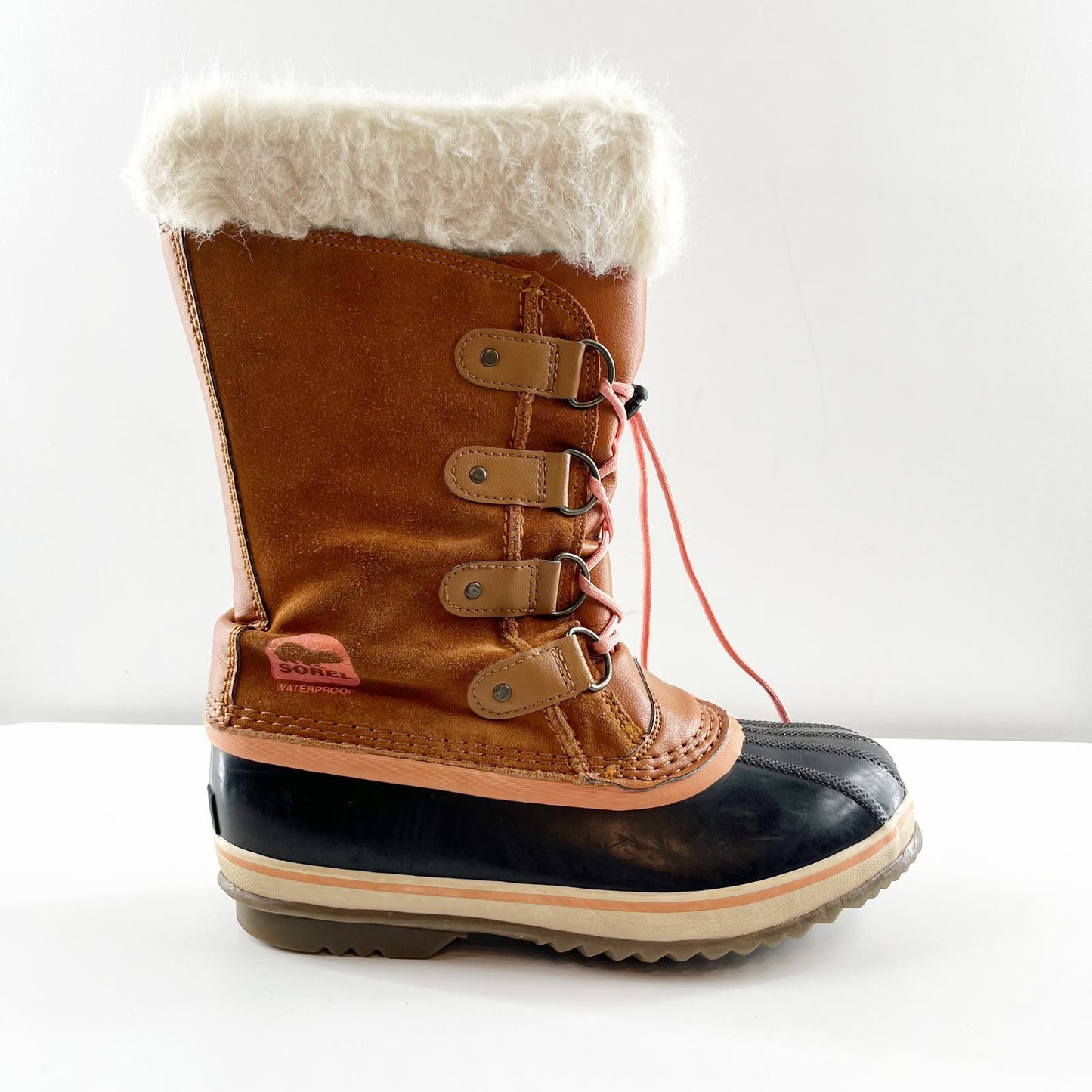 Sorel Winter Carnival Leather Winter Waterproof Snow Boots Brown 6
