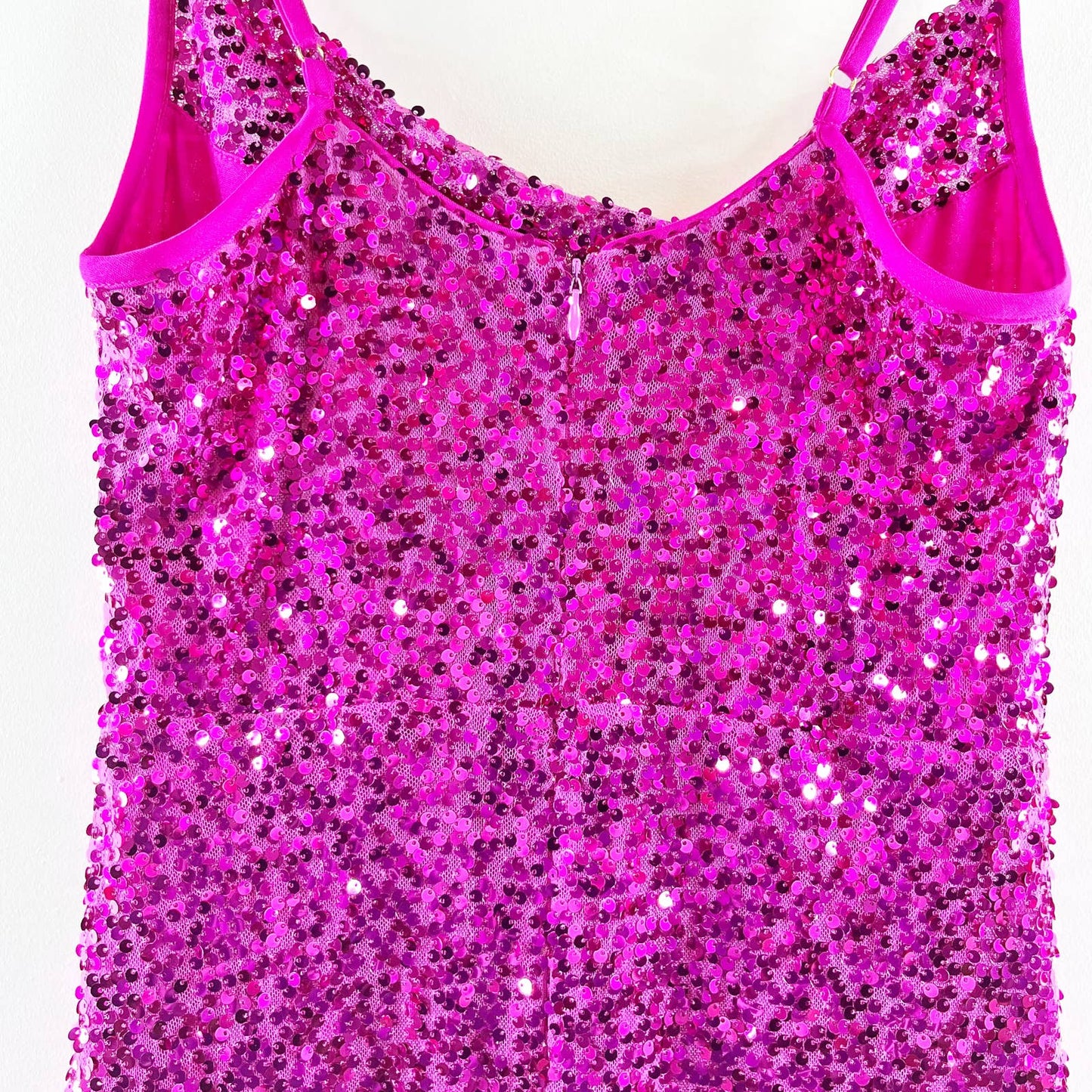 Taylor Pink Cowl Neck Sequin Midi Slip Slit Dress Barbie Pink 8