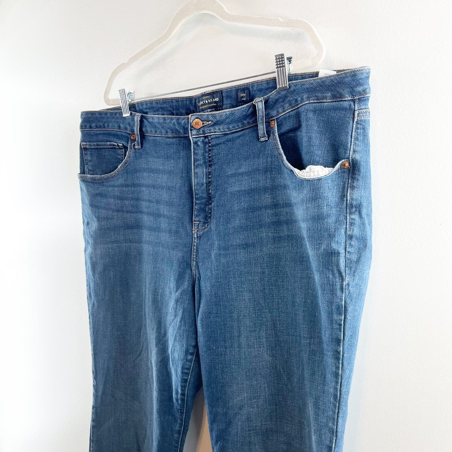 Lucky Brand High Rise Hayden Boot Cut Jeans Dark Wash 22 W