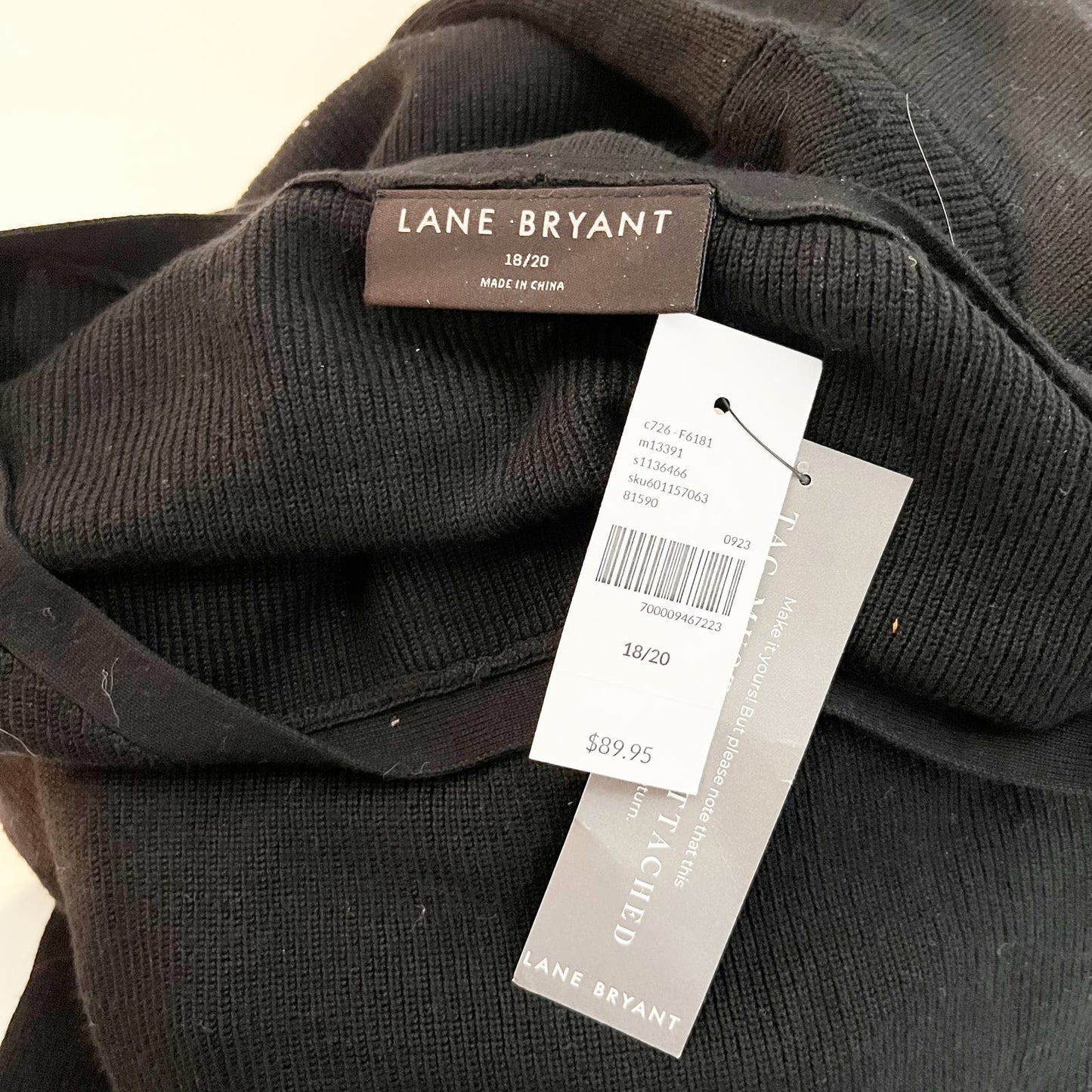 Lane Bryant Long Sleeve Belted Tie Waist Sweater Mini Dress Black 18/20