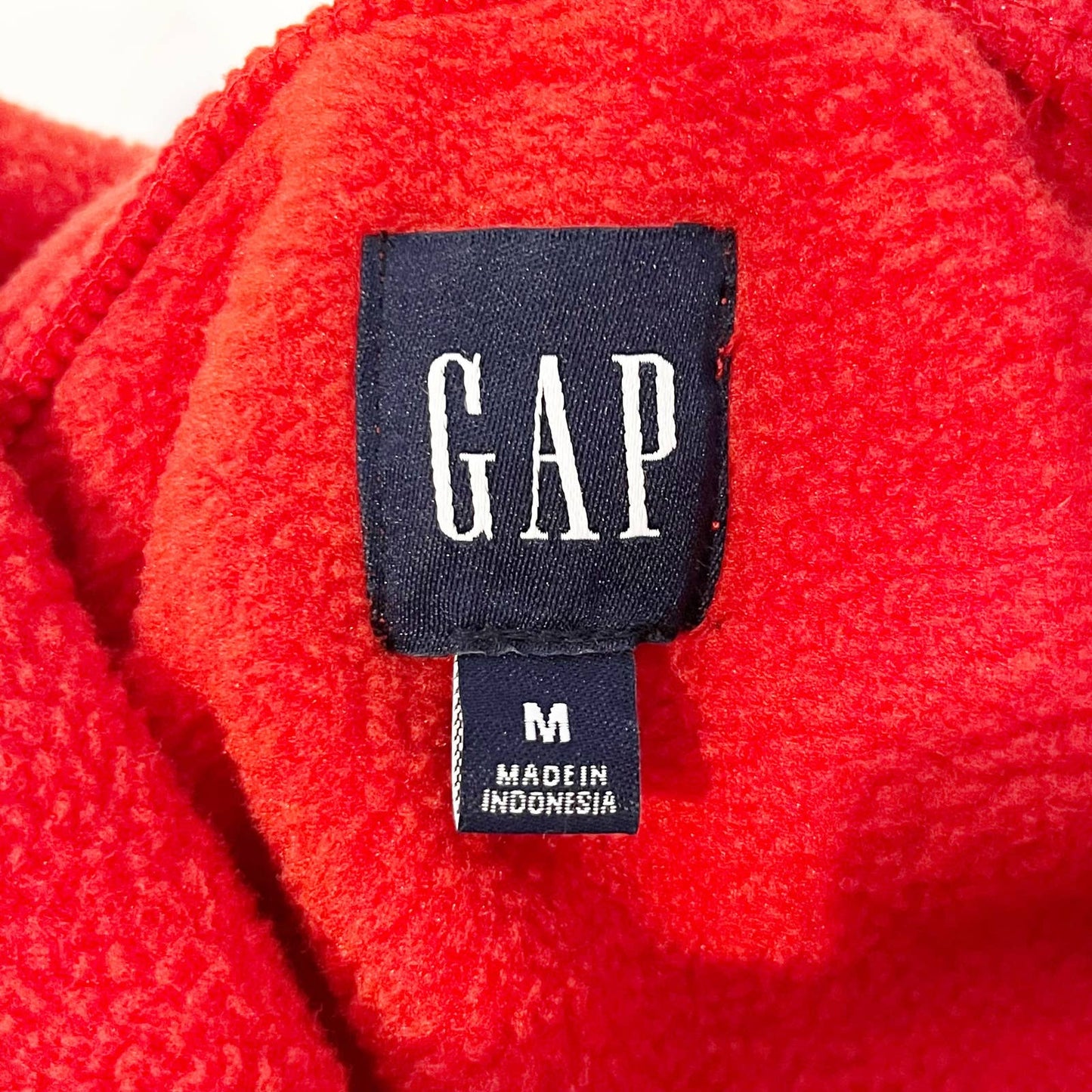 Gap Long Sleeve Mock Neck Arctic Fleece Pullover Sweater Tomato Sauce Medium