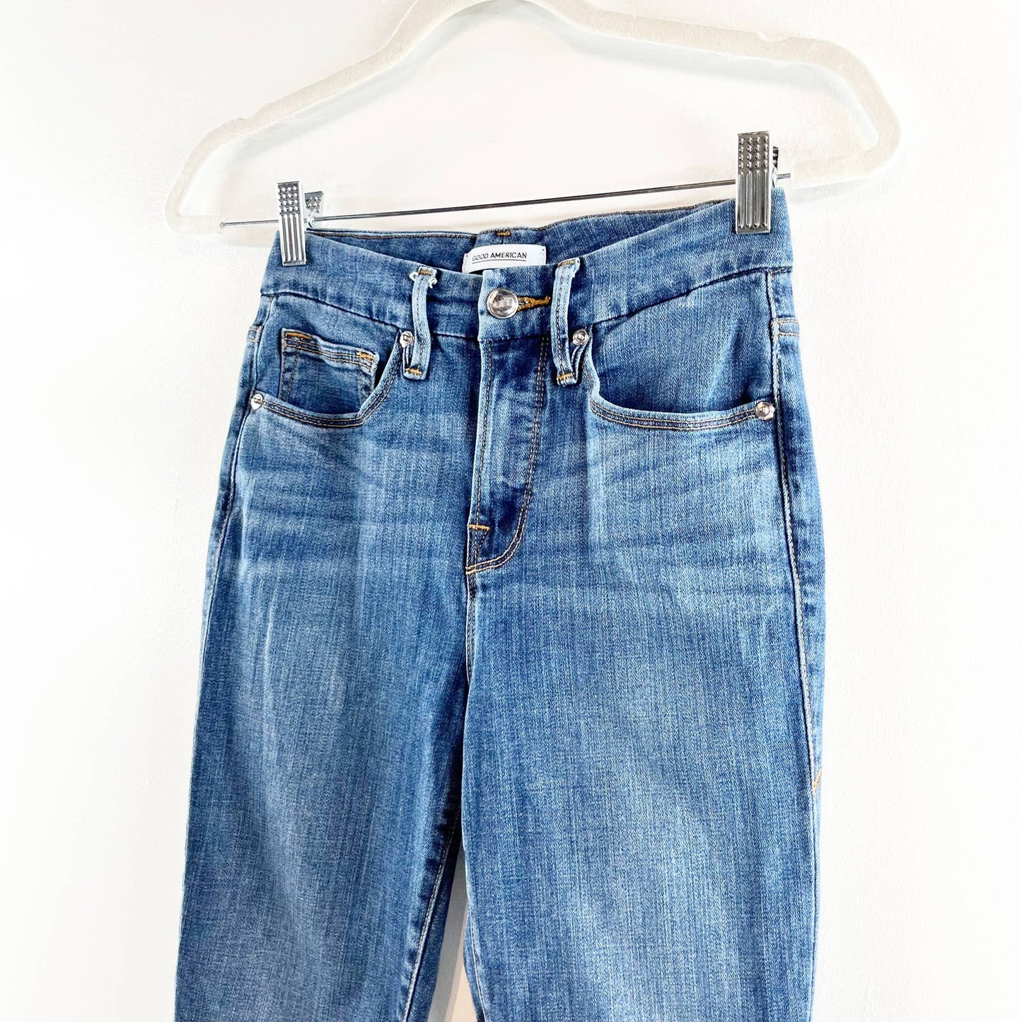 Good American Good Legs High Rise Skinny Cropped Denim Jeans Blue 2 / 26
