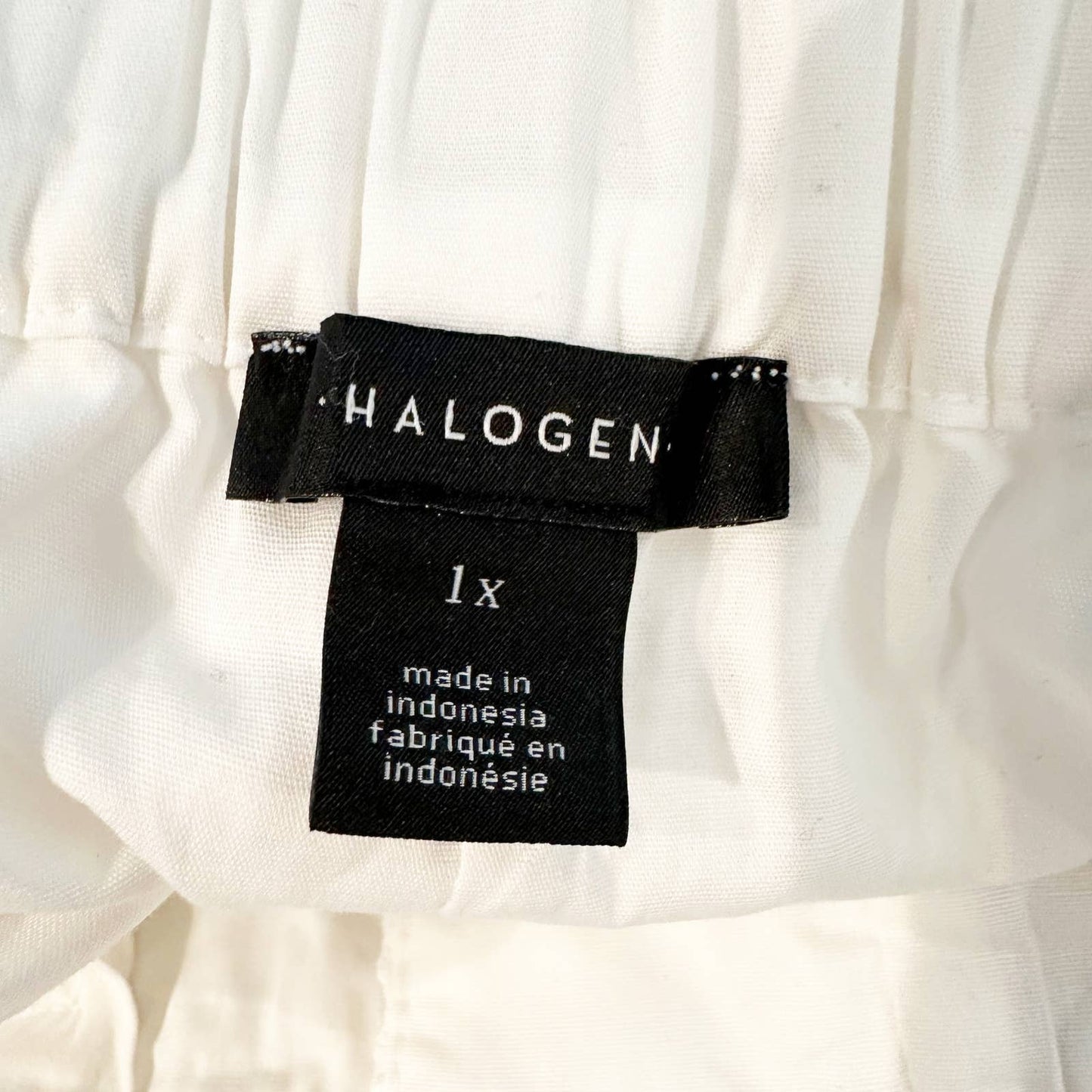 Halogen Eyelet Chino High Rise Shorts White 1X