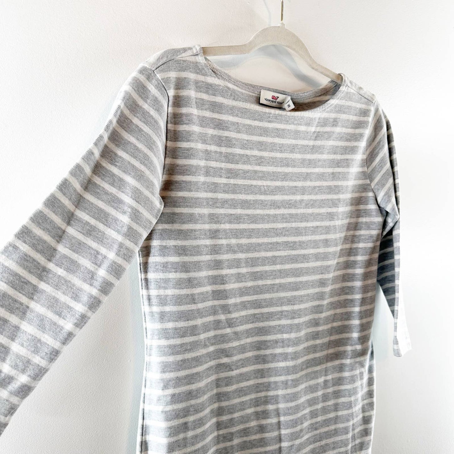 Vineyard Vines Striped Mini Shift Cotton 3/4 Sleeve Dress XS
