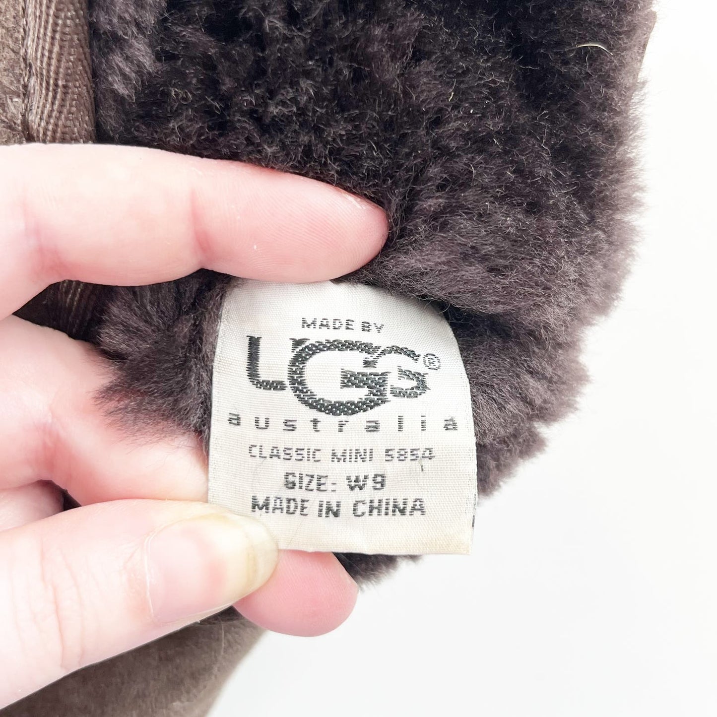 UGG Classic Mini II Sherpa Suede Booties Boots Slate Brown 9
