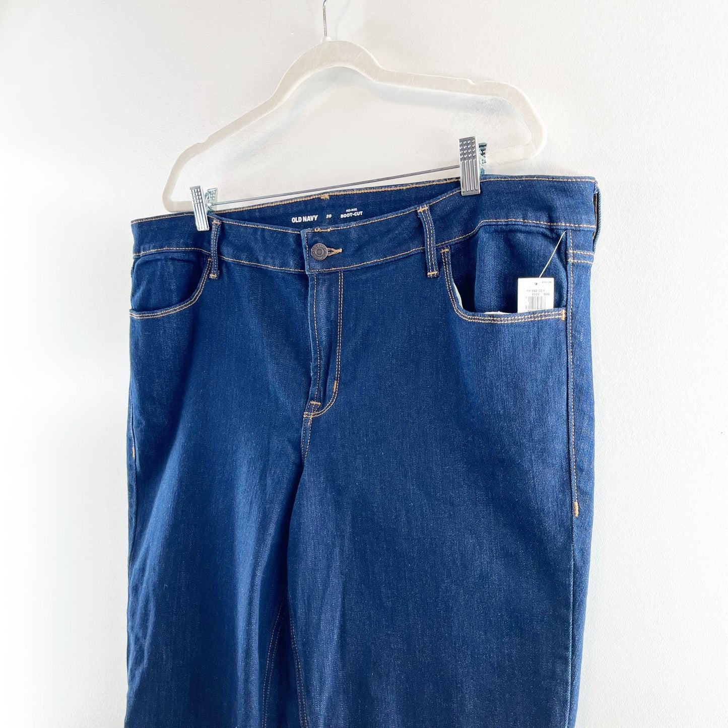 Old Navy Mid Rise Boot Cut Jeans Dark Wash Blue 20