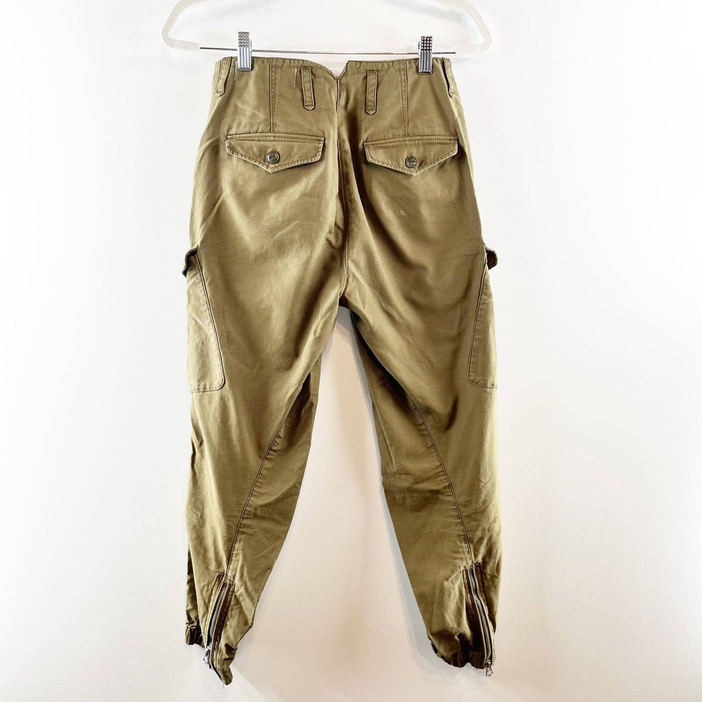 Rag & Bone Field Cotton High Rise Cargo Pocket Jogger Pants Green 24