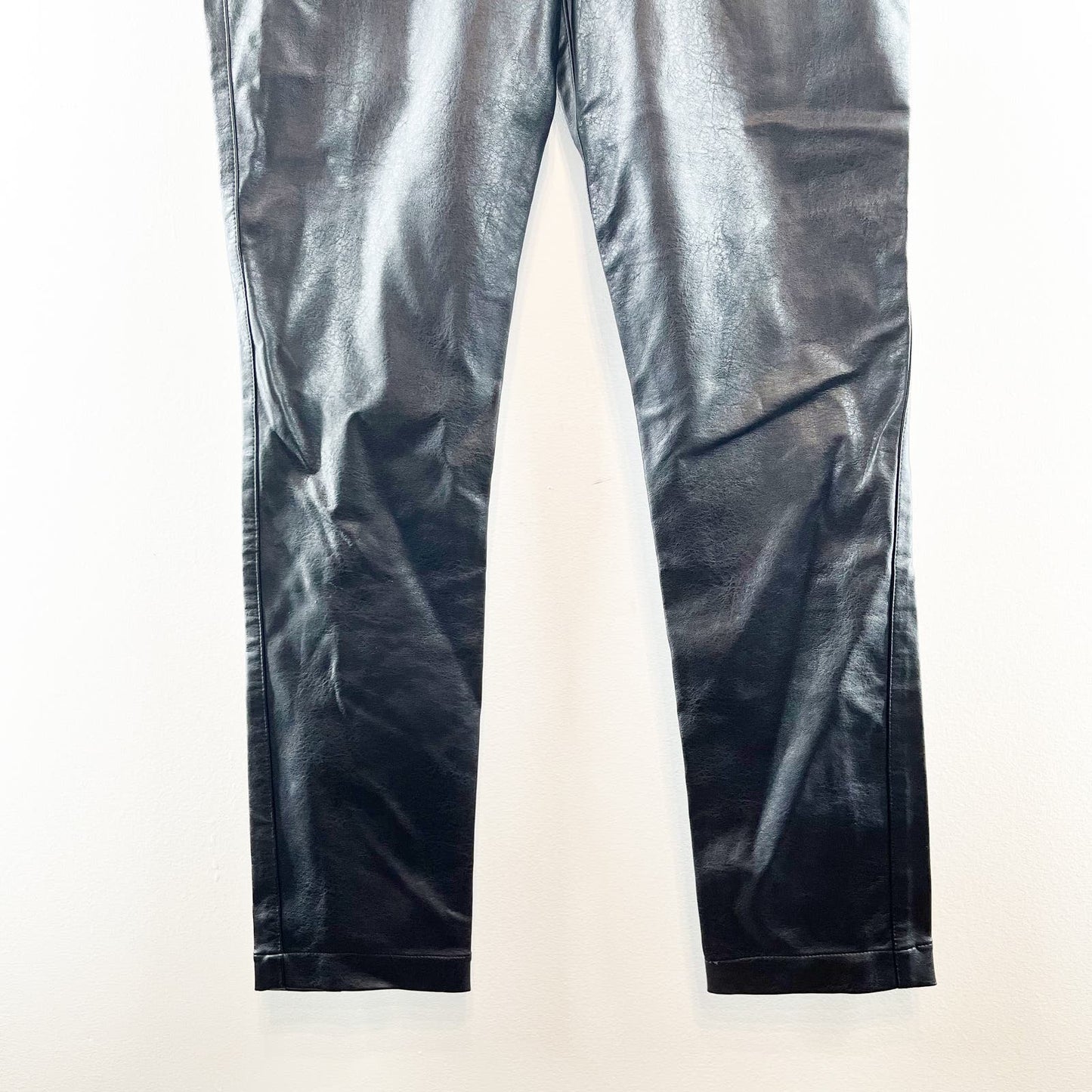 Urban Outfitters Western Faux Leather High Rise Skinny Jeans Pants Black 6