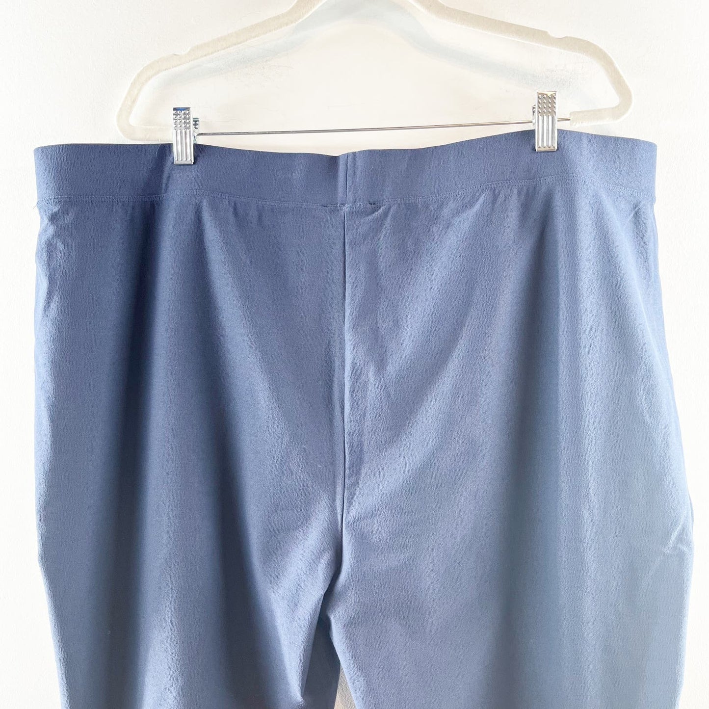 Eileen Fisher High Waisted Slim Fit Crop Ponte Pants Ocean Navy Blue 3X