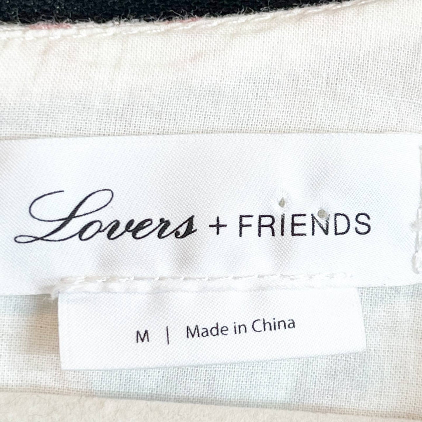 Lovers + Friends Hazen Striped Plunging V-Neck Belted Mini Dress Pink / White M