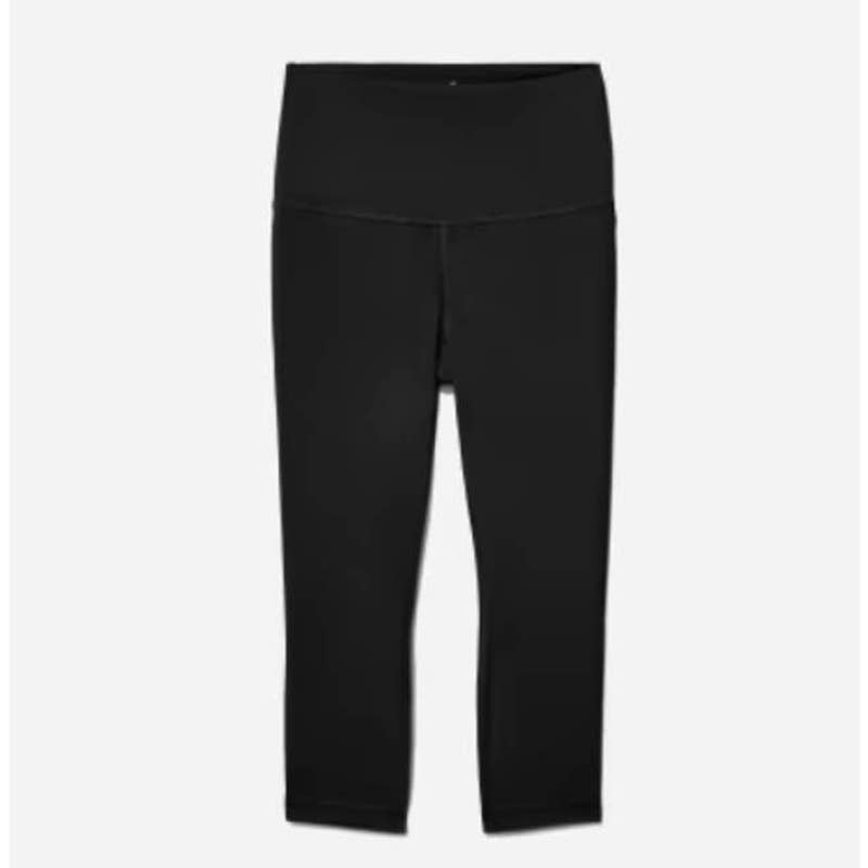 Everlane Plus The Perform High Rise Pull On Cropped Leggings Stretch Black XXL