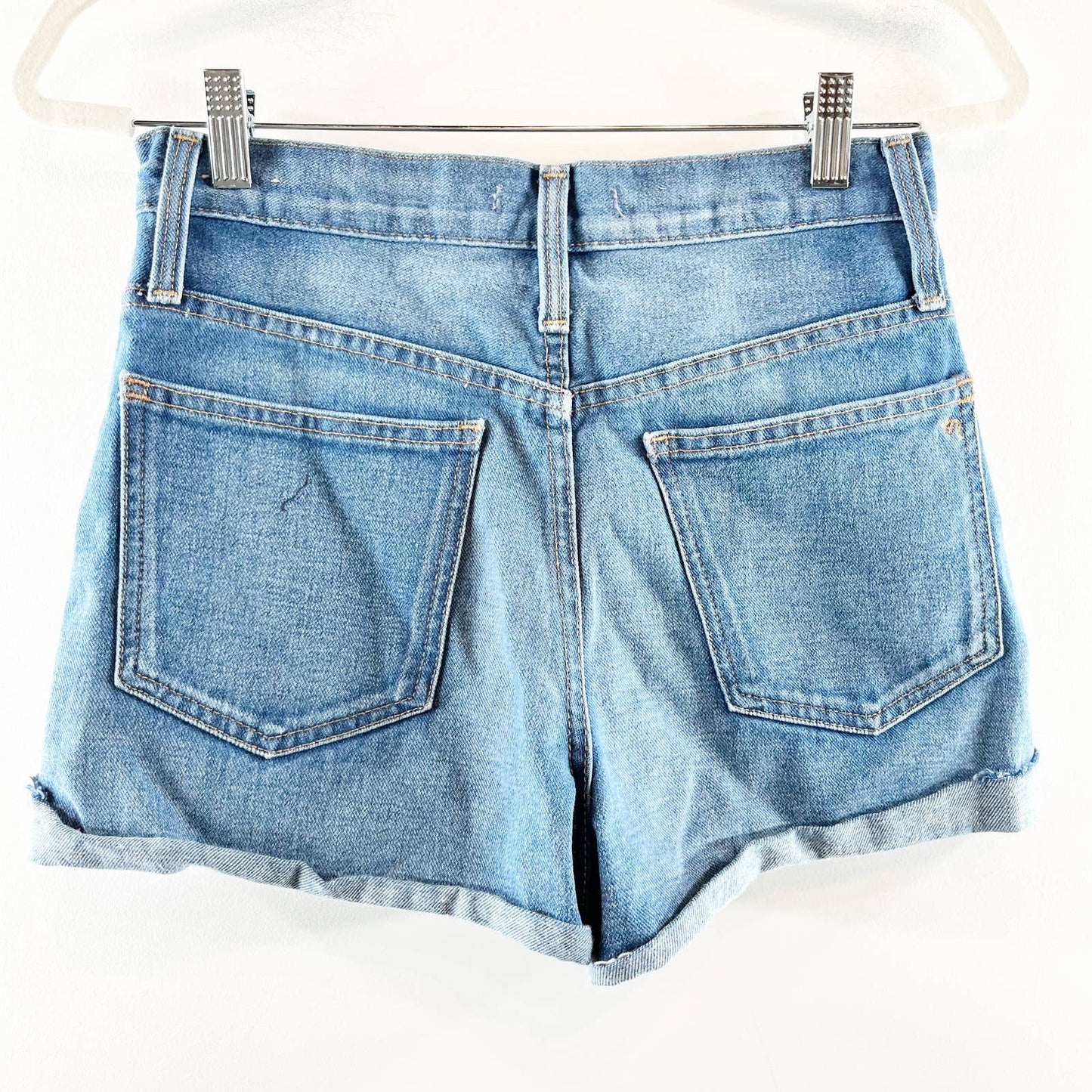 Madewell The Perfect Jean High Rise Cutoff Denim Shorts Ullman Wash Blue 25