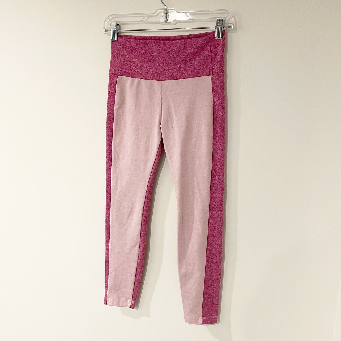 Anthropologie Daily Practice Colorblock High Rise Leggings Pink Small