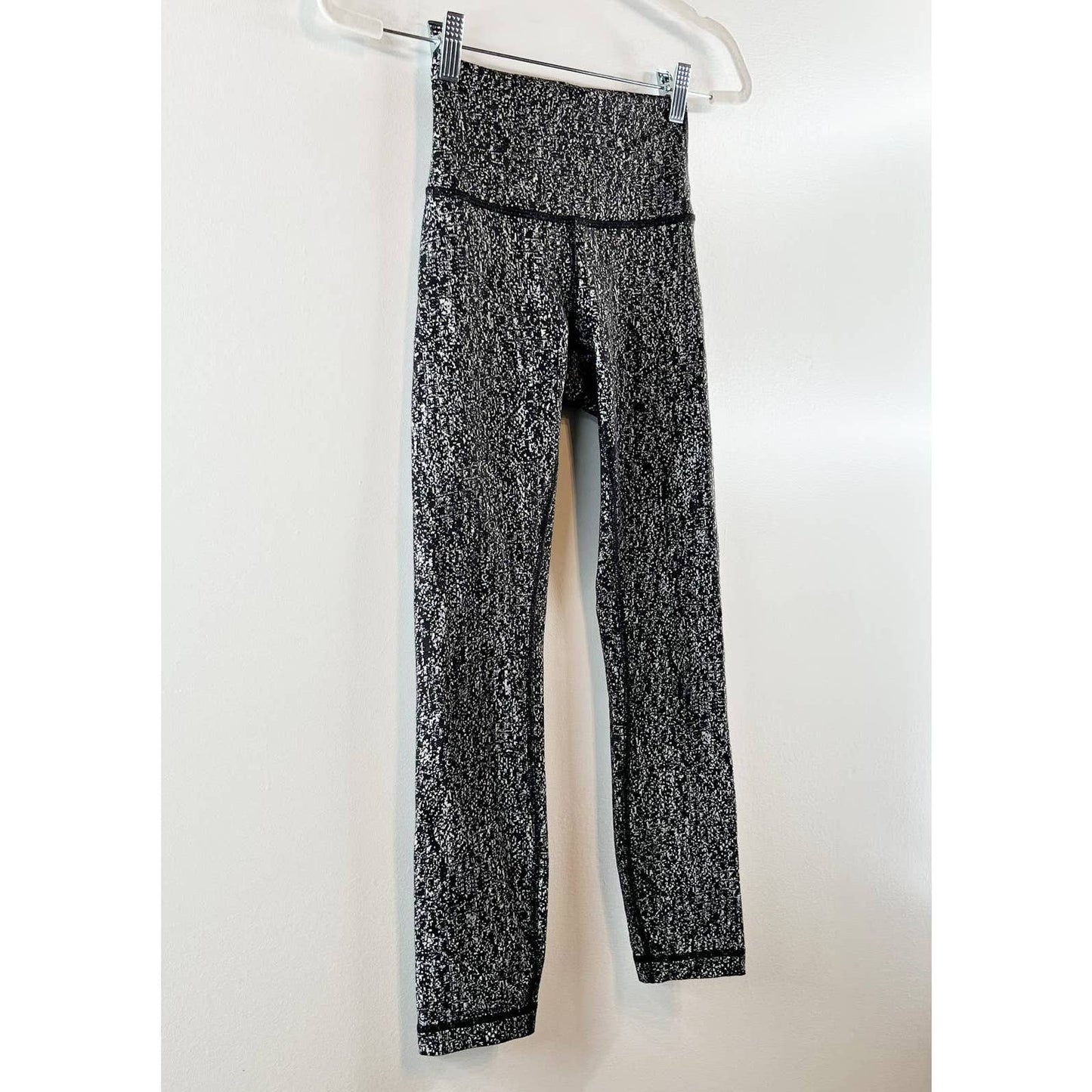 Lululemon Align High-Rise Cropped 7/8 Leggings Pant Stretch Speckled Gray 2