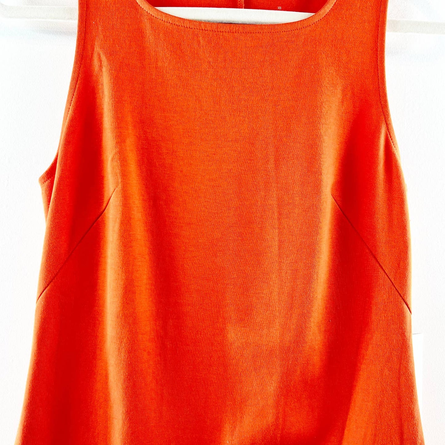 Everlane Party of One Cotton Knit Sleeveless Shift Mini Dress Orange XS NWT