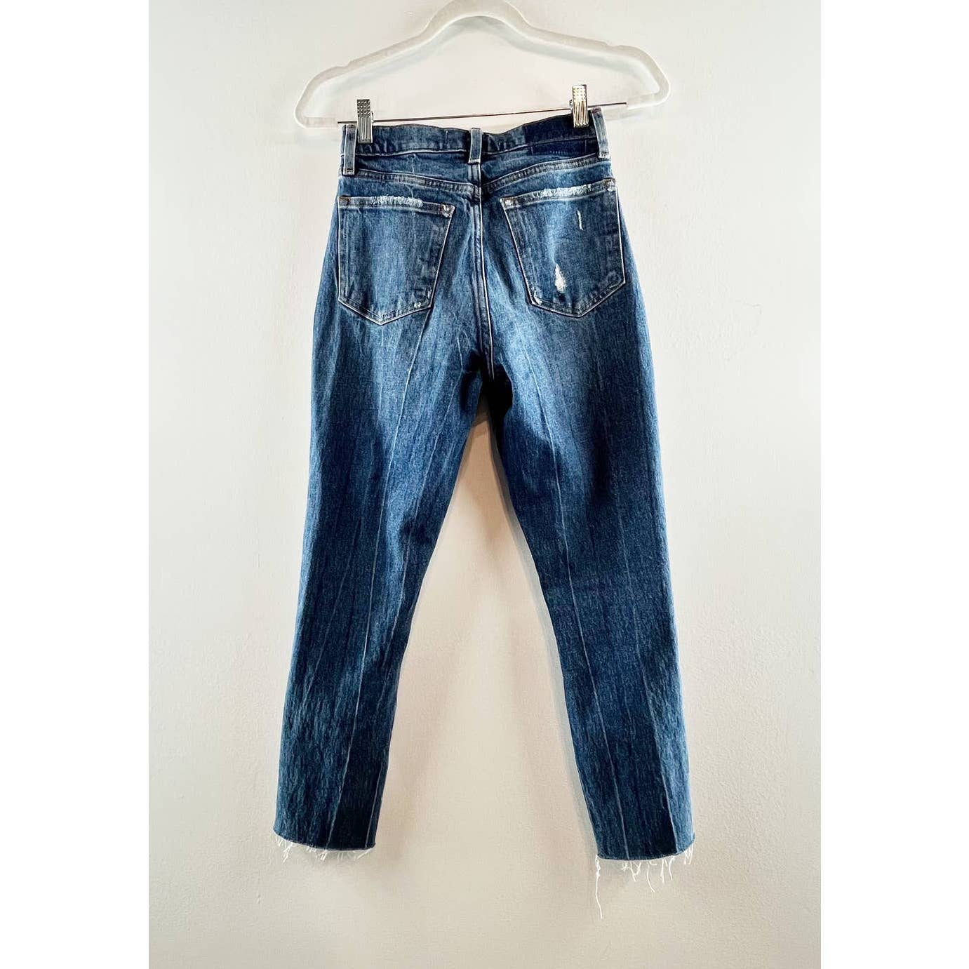 Abercrombie & Fitch Ripped Distressed The High Rise Mom Jeans Denim Blue 25 / 0s