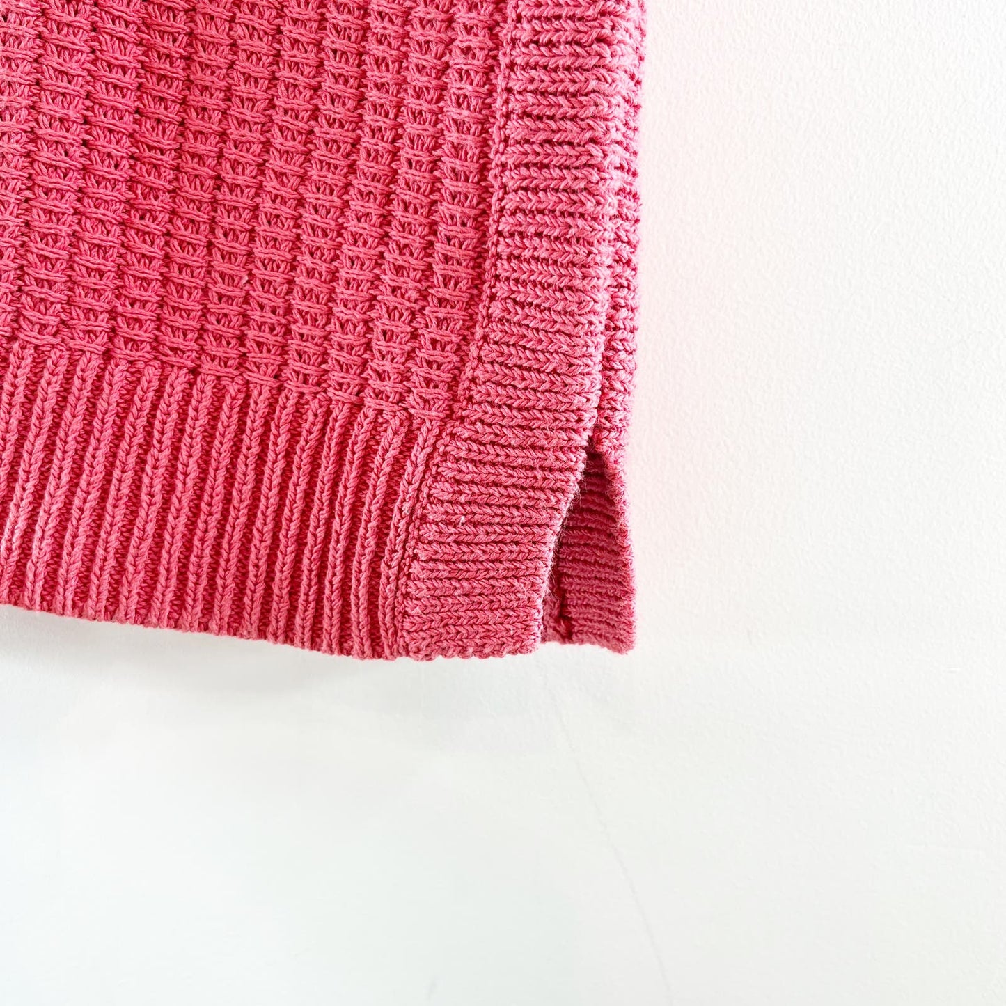 Madewell Stockton Cotton Crochet Knit Sweater Tank Top Berry Red XXS