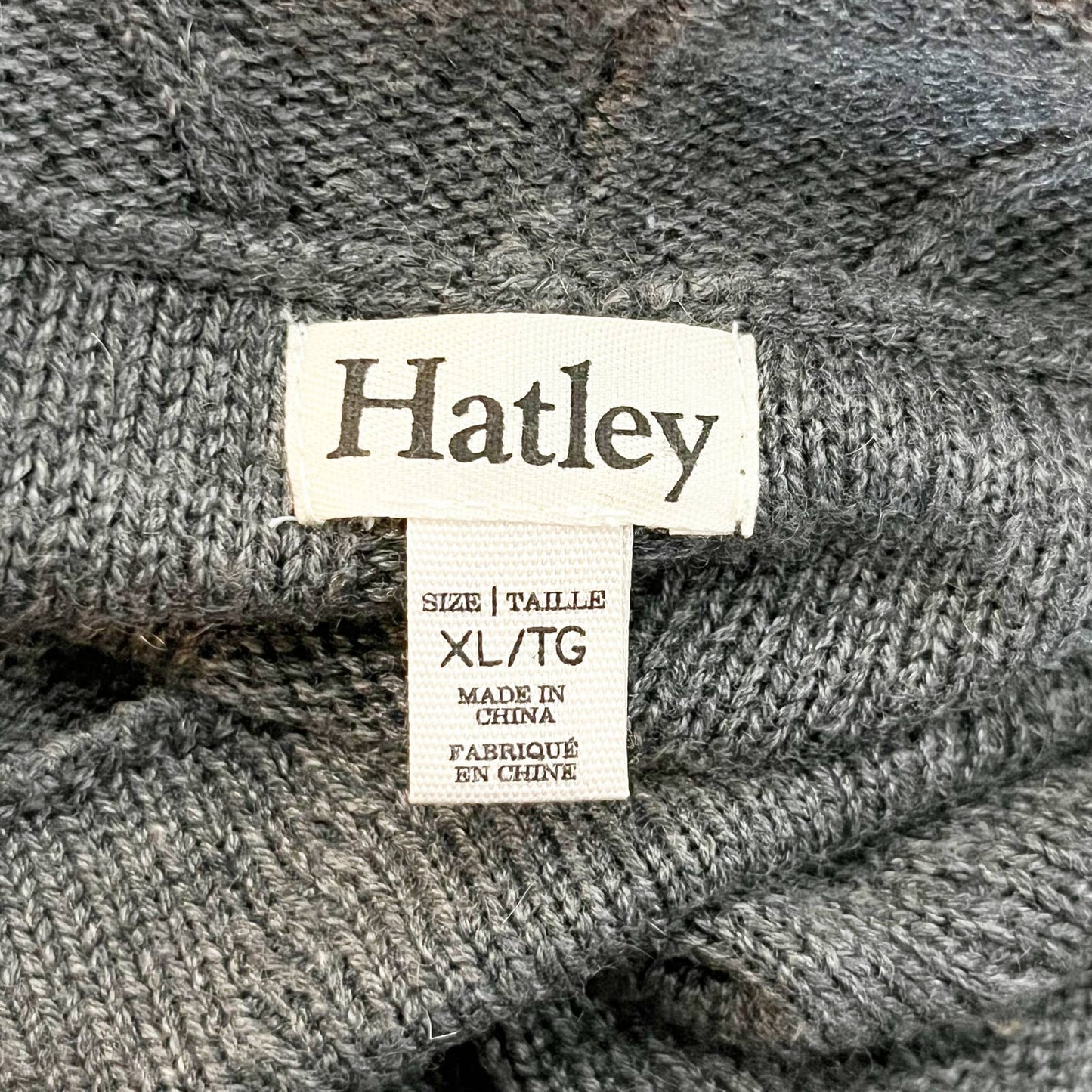Hatley Cowl Neck Turtleneck Quilted Midi Sweater Dress Gray XL