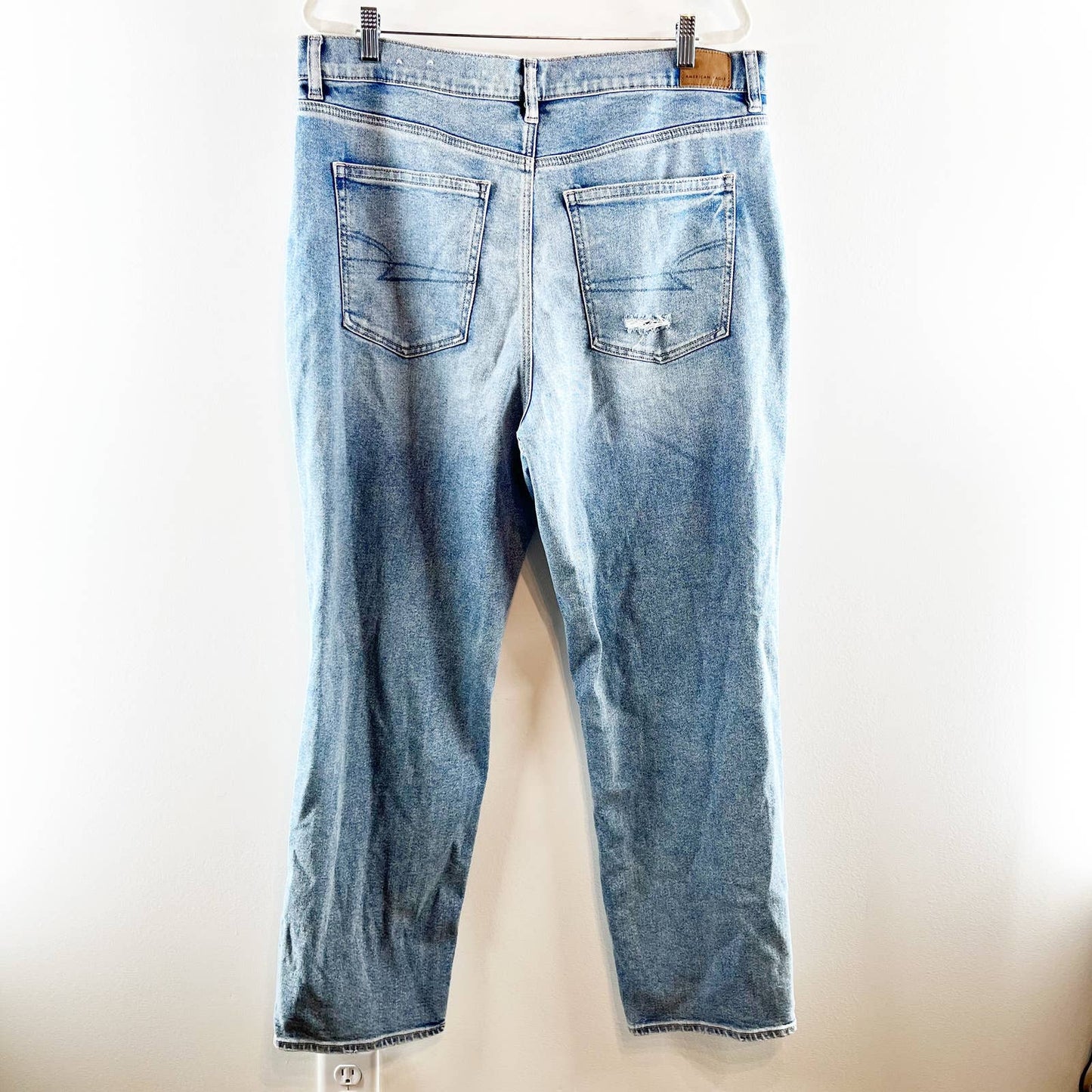 American Eagle Outfitters Highest Rise 90's Distressed Boyfriend Jeans Blue 18R