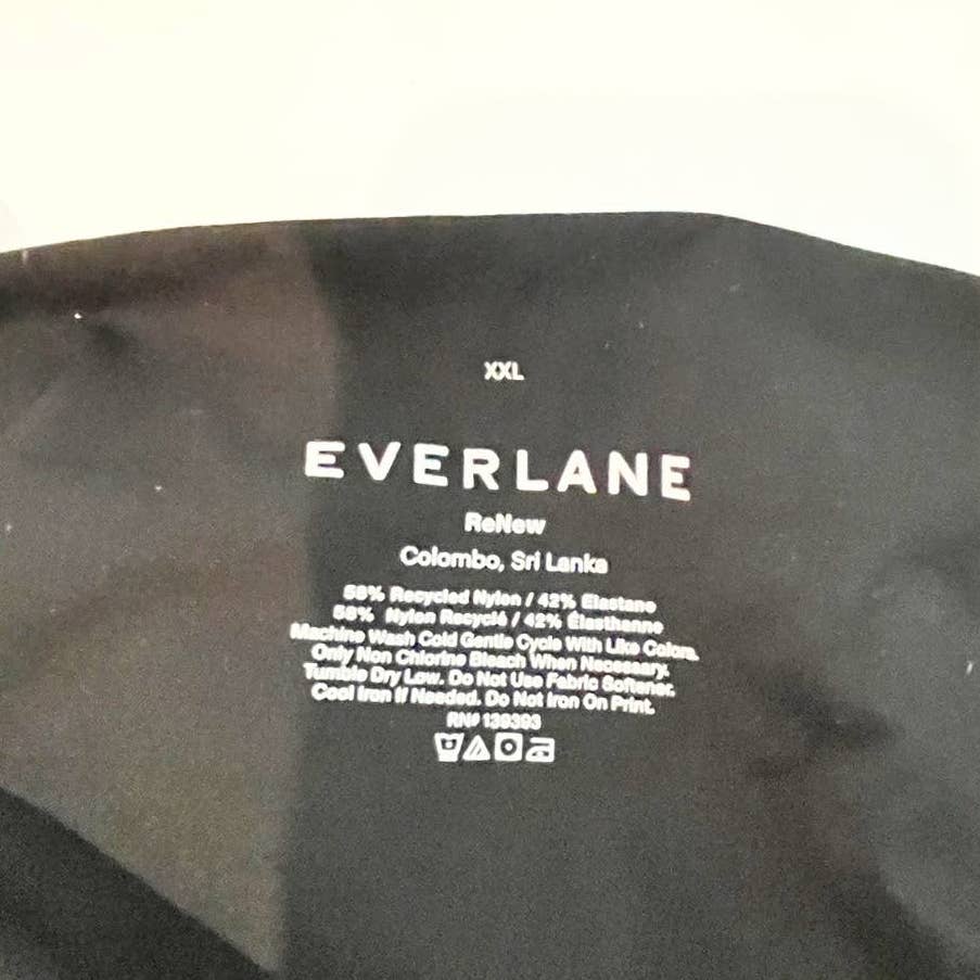 Everlane ReNew Plus High Waisted Pull On Cropped Leggings Stretch Black XXL
