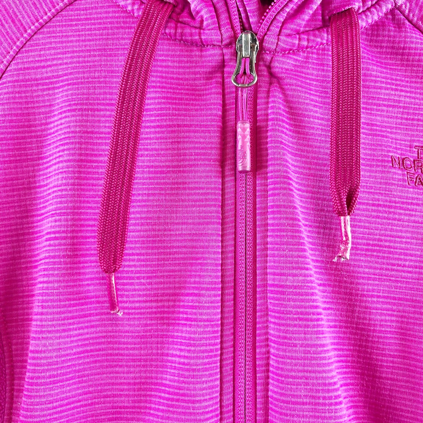The North Face Full Zip Hooded Sweatshirt Jacket Pink Medium