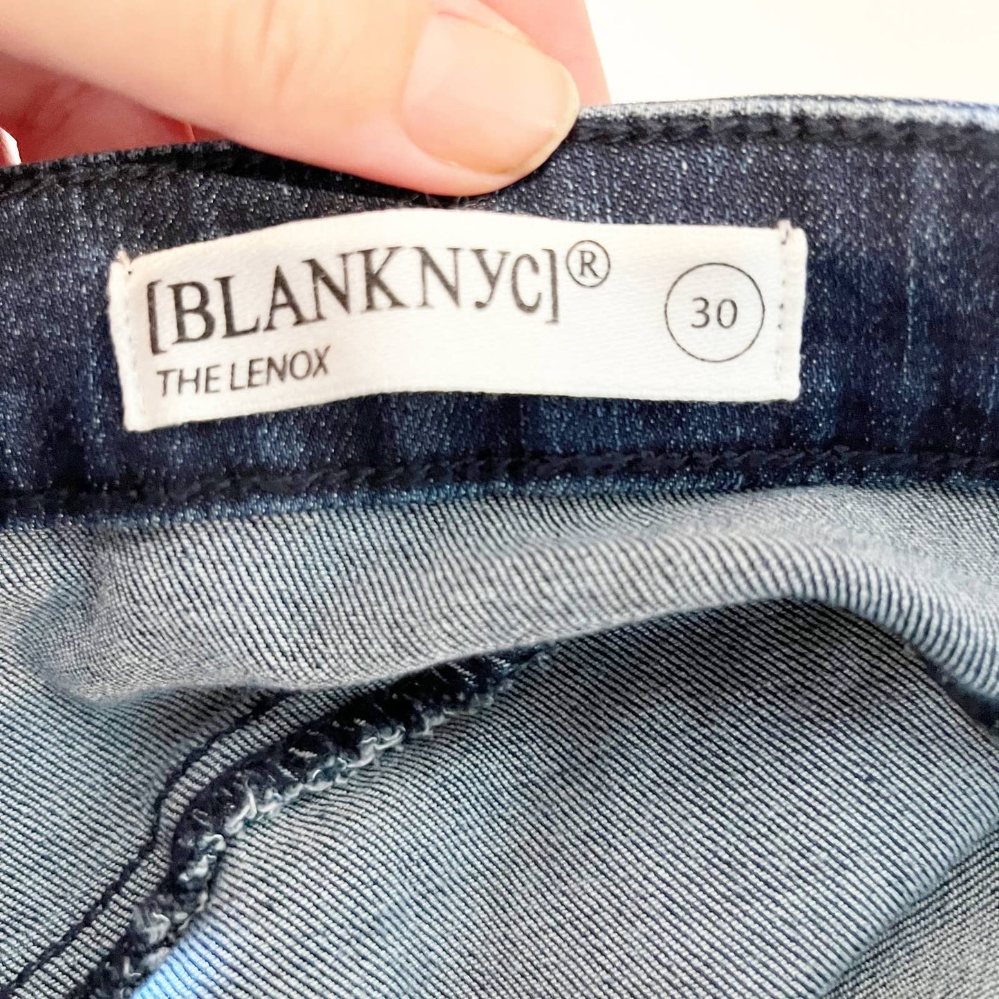 BLANK NYC The Lenox High Waisted Button Fly Cutoff Denim Jean Shorts Blue 30