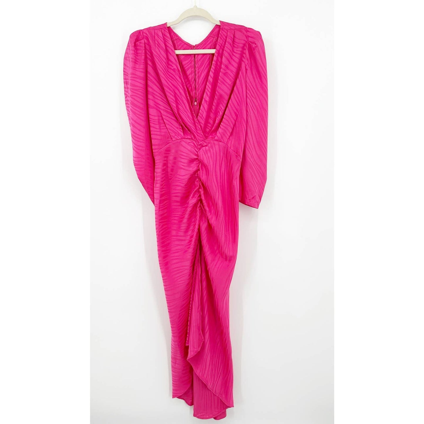 Ronny Kobo Collection Astrid Zebra Midi Dress Pink Medium
